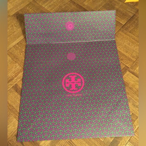 Tory Burch Shopping Bag Lot of 8 - pink bows purple & green pattern - Picture 4 of 6